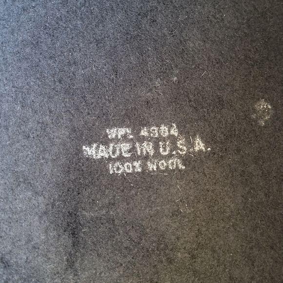 Elegant Vintage Betmar Wool Felt Black Hat 100% Wool Hat Fair Fur Made In USA - Picture 5 of 10